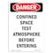 Signmission OSHA, Portrait Confined Space Test Atmosphere, 24in X 18in Rigid Plastic, 18" W, 24" H, Portrait OS-DS-P-1824-V-1745 - alternate 1